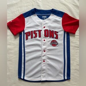 Stitches Pistons Kids Jersey - Red, Blue, White size large